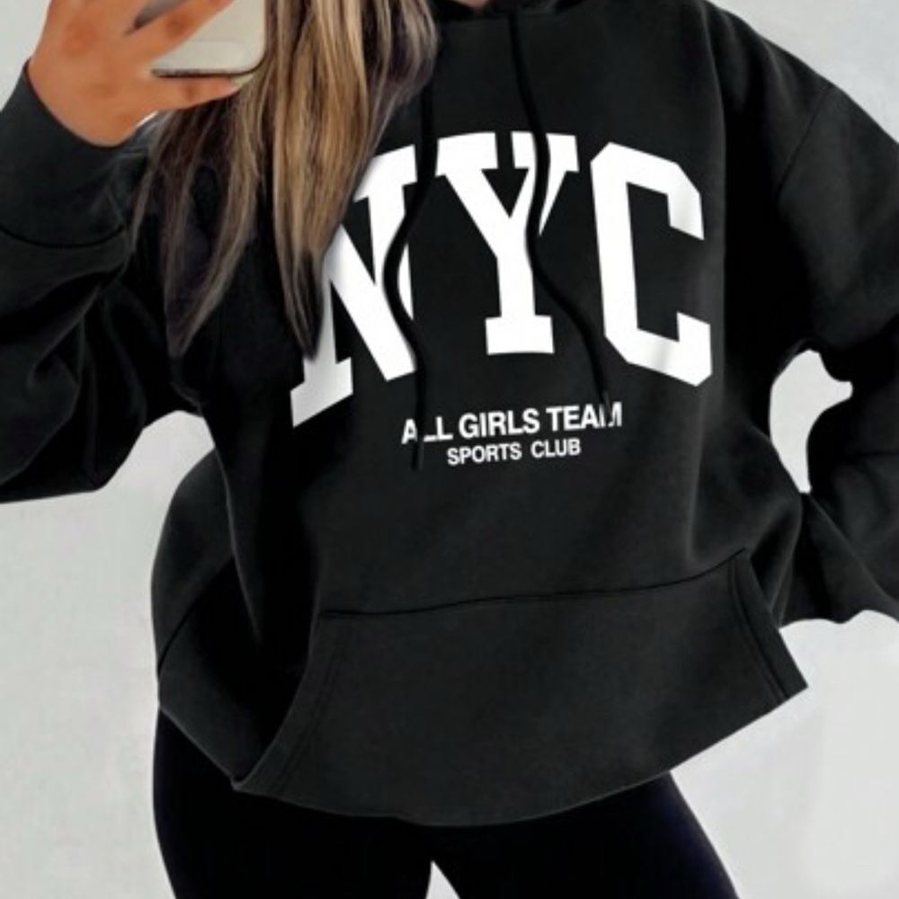 NYC Navy Blue Crew Neck Sweater